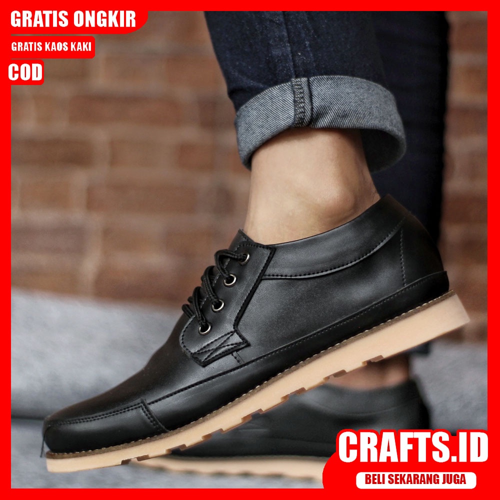 CRAFTS - Sepatu Formal Sepatu Pria Casual Kerja Kantor Kulit Pu Sneakers Casual Pantofel Pria Sepatu Kerja Kantor Pria Ori Sepatu Kasual Semi Formal Kuliah Gaya Santai Keren Terlaris