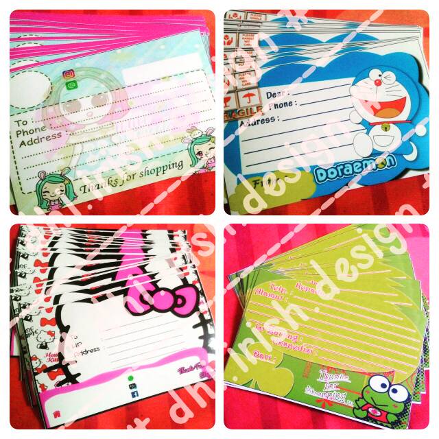 

Label pengiriman olshop bisa request nama n kontak olshop
