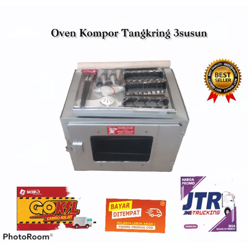 Oven kompor 3 susun Cap Mikey mouse Open Tangkring Kompor pemanggang Kue Roti Bolu Anti karat