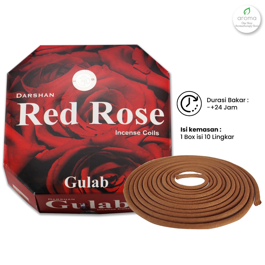 Dupa India (Aromaterapi) Coil - Red Rose