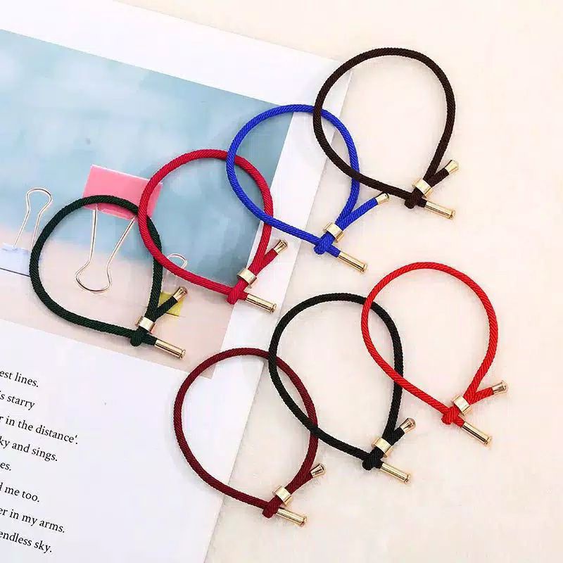 Gelang serut hongkong / Tali serut liontin emas