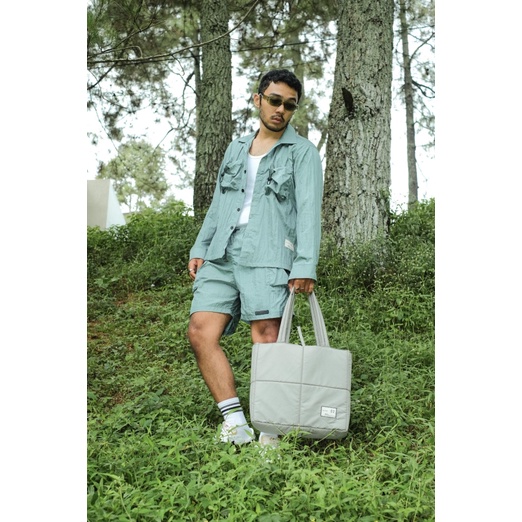 JavaJones Totebag Puff Green With Laptop Sleeve