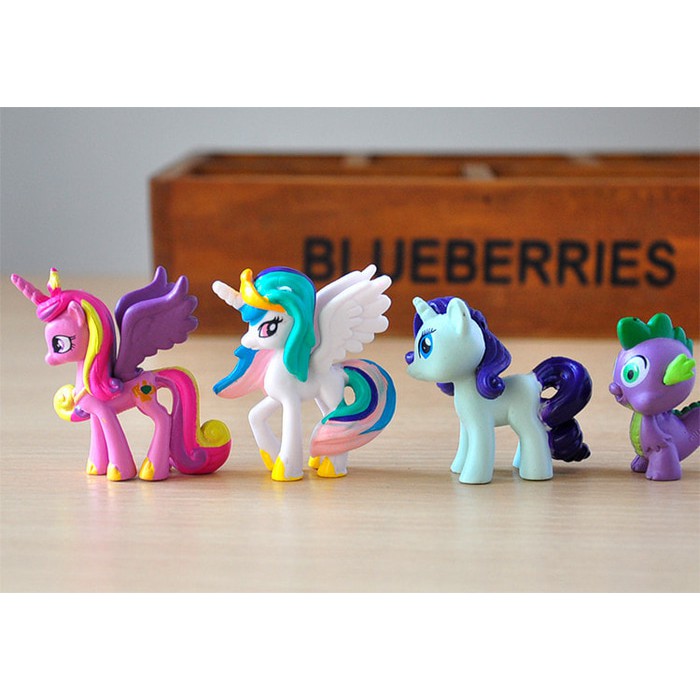 My Little Pony 1 set isi 12 pcs atau Topper Kue My Little Pony atau Hiasan Kue Ulang Tahun My Little