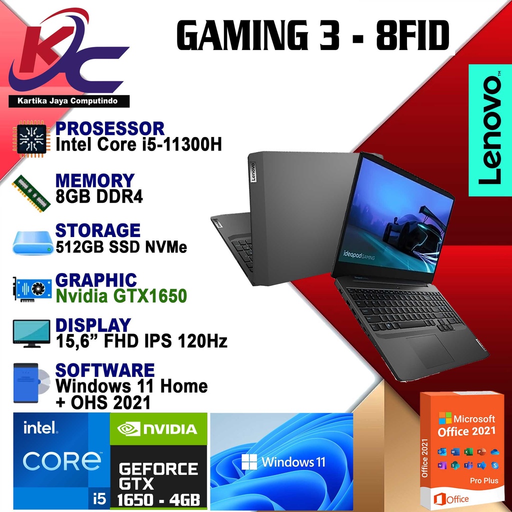 LENOVO GAMING 3 018FID - I5-11300H