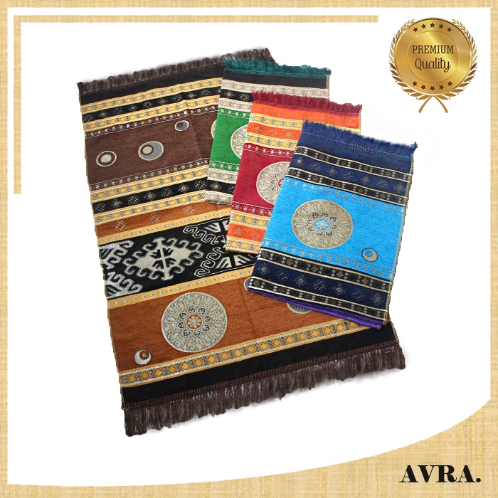 Sajadah Travel Anti Slip Sejadah Travelling Tebal Dan Empuk Bulu Polos Motif Premium