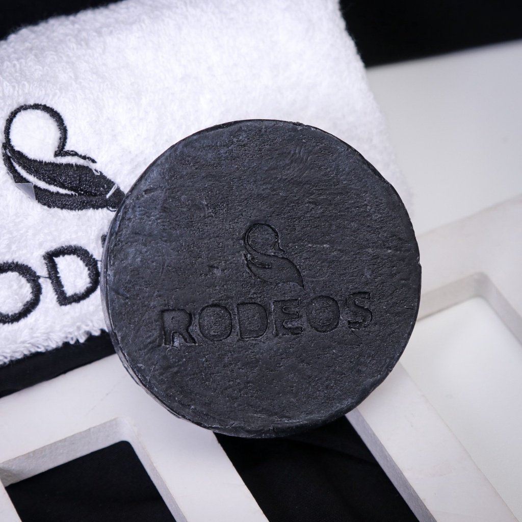 Rodeos Charcoal Soap 4IN1 Free Gift - Paket Sabun Muka Pria untuk Kulit Berjerawat