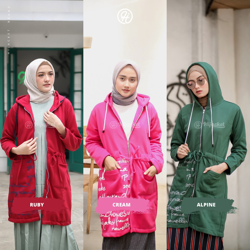 Hijacket Urbanashion Series Origilal Jaket Hijabers Bahan Premium Fleece yang 
