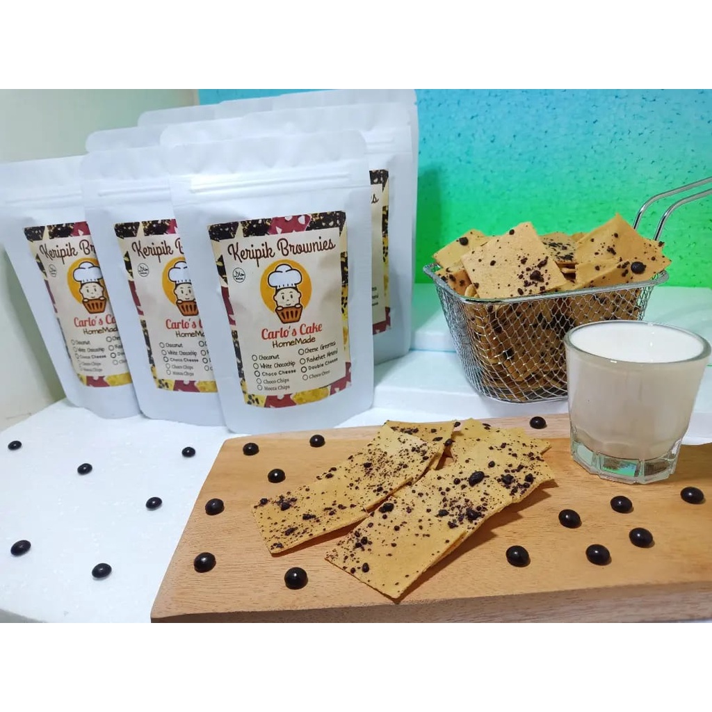 

CSC004 - BROWNIES CHIPS | KERIPIK BROWNIES | White Chocochips |CEMILAN RINGAN