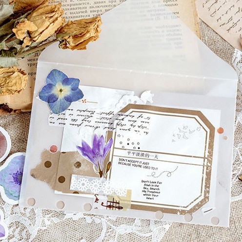 [MILOLI] 46 Pcs FLOWER Deco Sticker Planner DIY Scrapbook Stiker Bunga Dekor Kotak - B0030-4