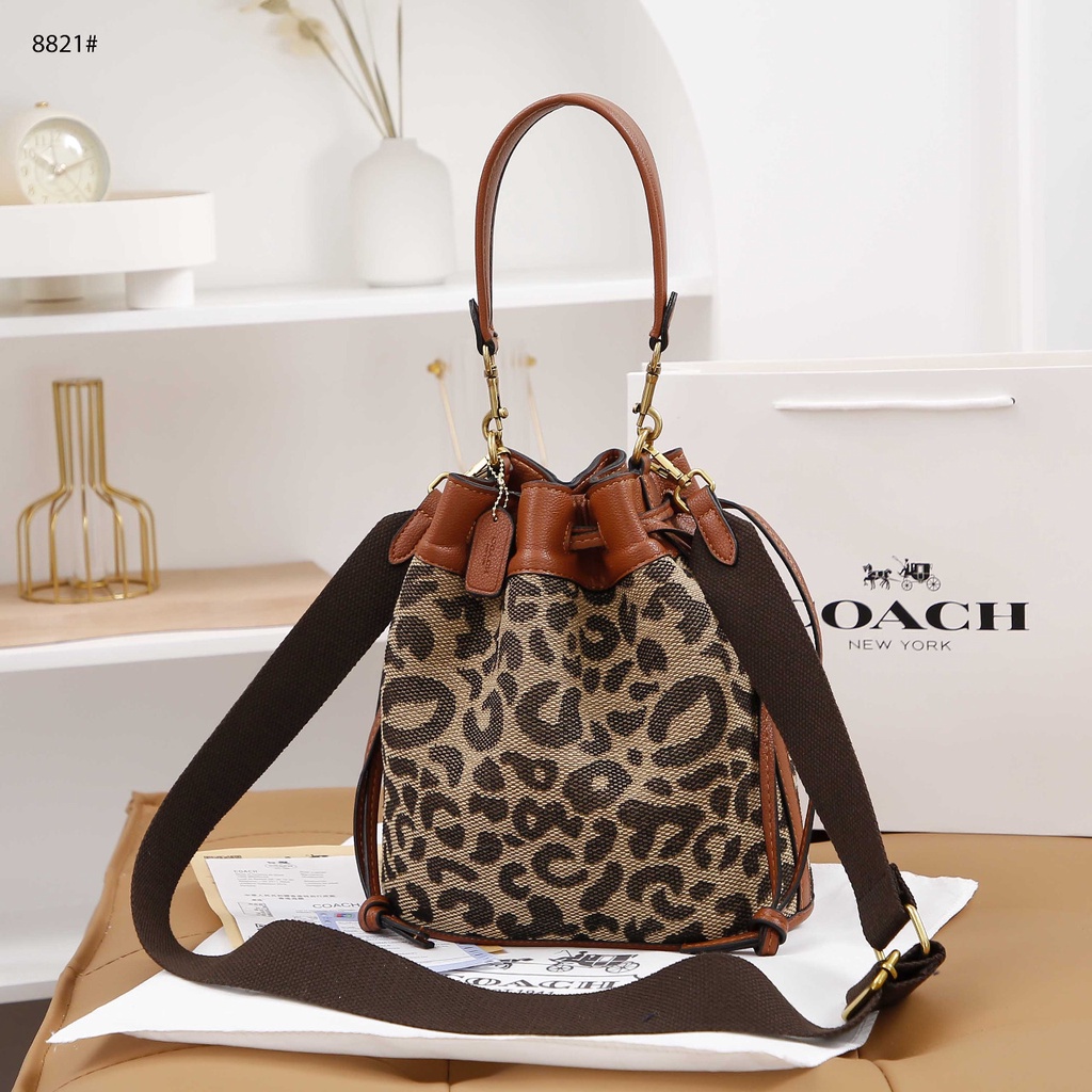 Coach Bucket Leopard #8821