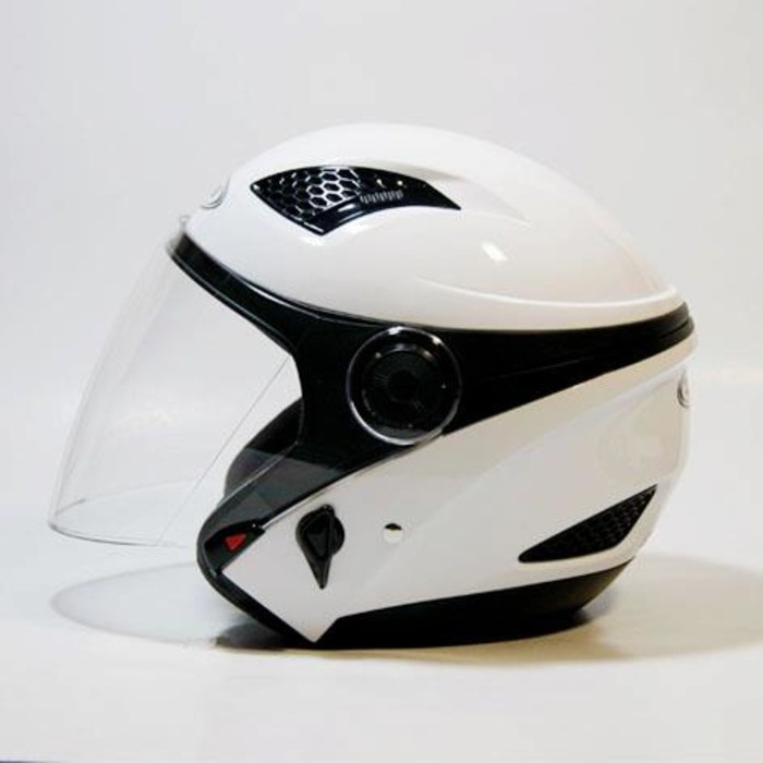 Helm Zeus ZS-610 White Half Face
