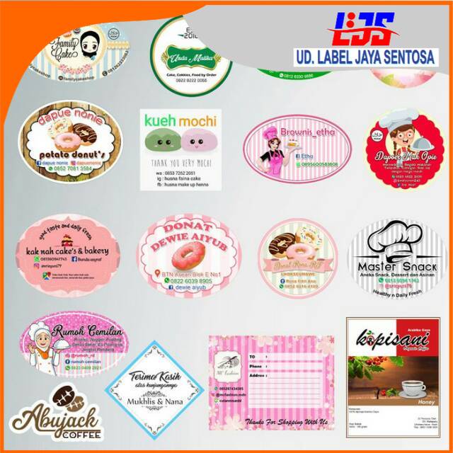 

SALE [Min 100] Stiker Kemasan Olshop Kue Toko LABEL JAYA