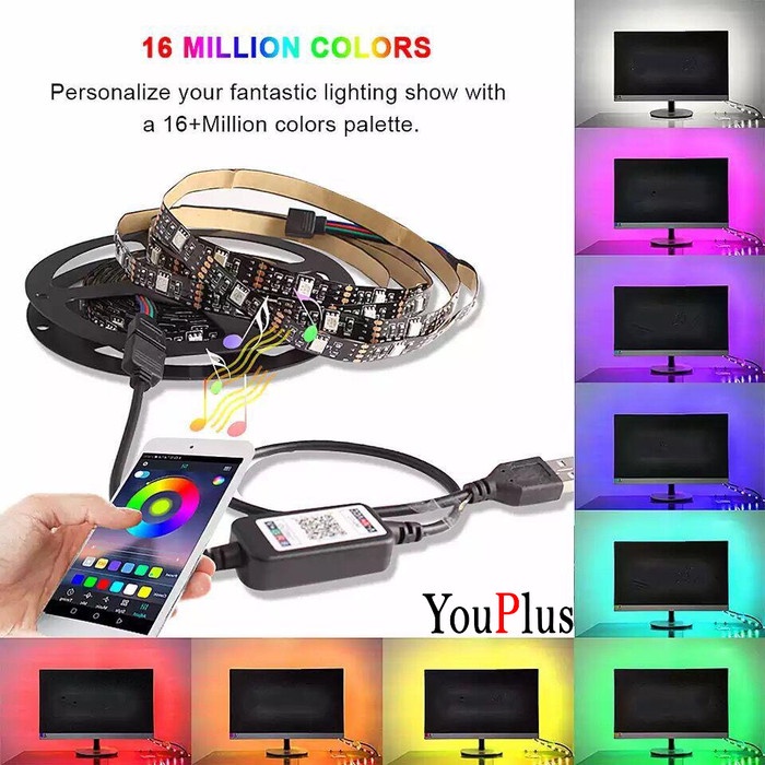 STRIP RGB 5050 / RGBWW / STRIP LED 5050 / LAMPU STRIP LED SMART BLUETOOTH