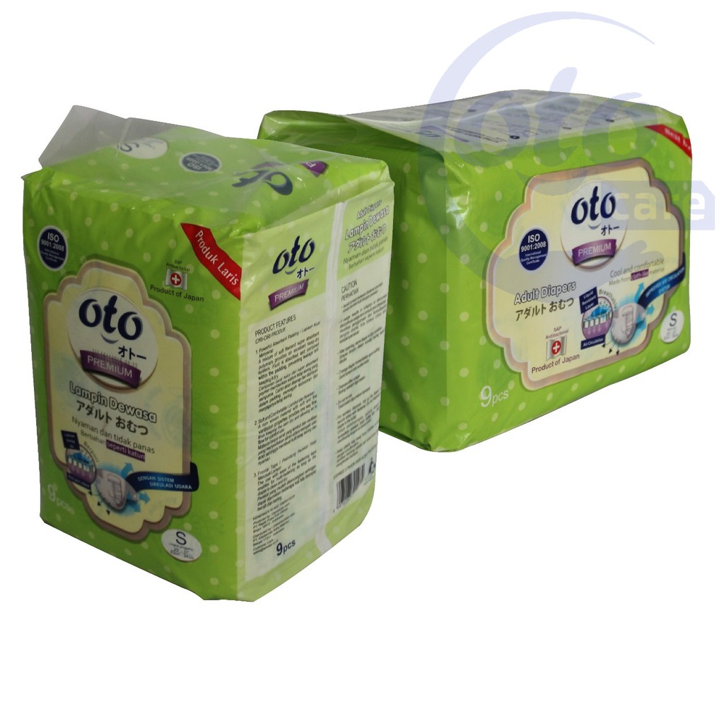 OTO Popok Dewasa PREMIUM ( Daya Serap Lebih Banyak ) Lem Perekat Adult Diapers S isi 9 pcs