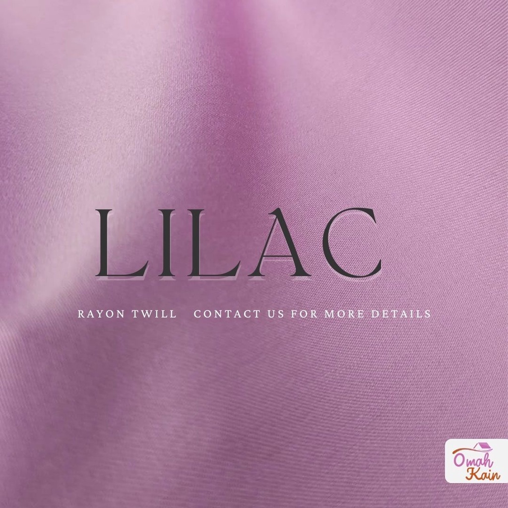 KAIN RAYON TWILL VISCOSE (100% rayon, jatuh, adem, tebal, lembut dan tidak berbulu) #omah kain-Lilac