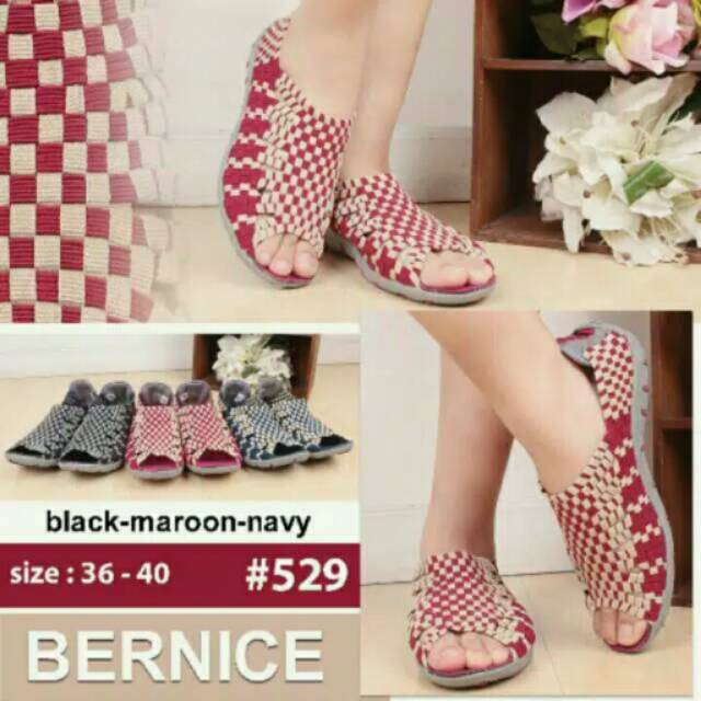 SEPATU BERNICE RAJUT/ANYAMAN KW SUPER