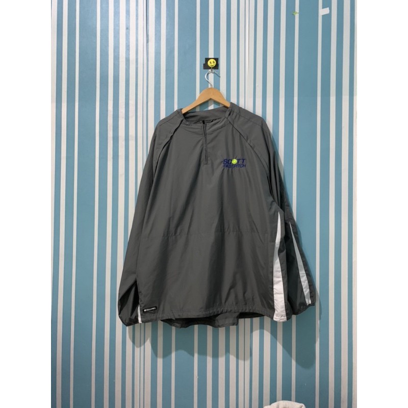 Holloway Grey Jaket Sepeda jaket olahraga Windbreaker jaket running Murah Thrift big size XXXL