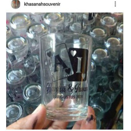 

souvenir gelas sablon bening 8 cm