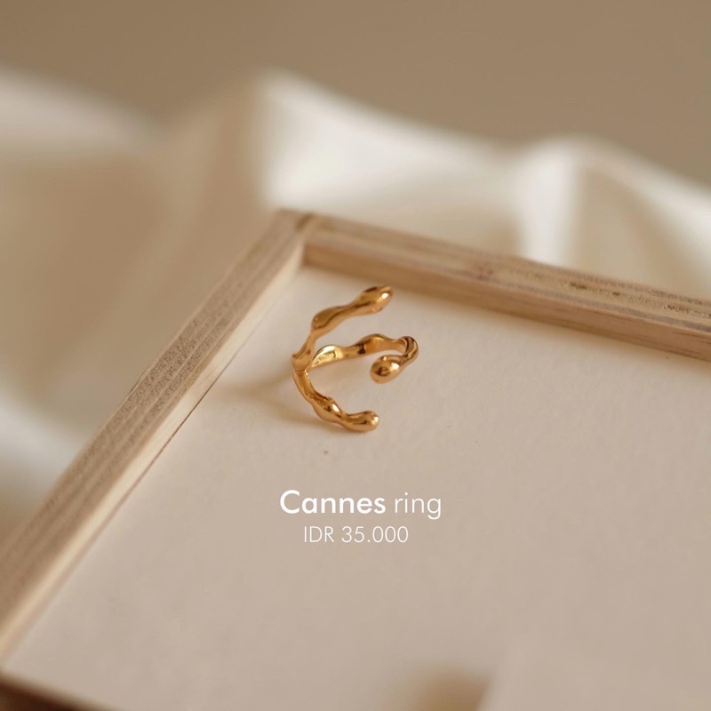 Ark.co - Cannes ring | cincin irregular hollow ripple abstrak statement