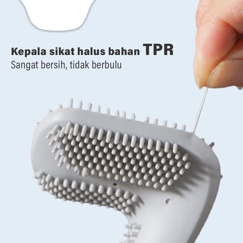 Sikat WC Silikon Brush Toilet Silicone Sikat Pembersih Kamar Mandi