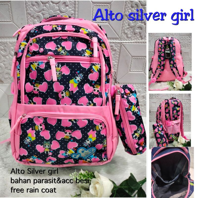 Tas Ransel Siver Girl//Ransel alto//tas sekolah