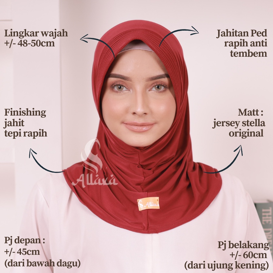 Daily Hijab Sport Instan Jersey Premium / Hijab Sport by Allava