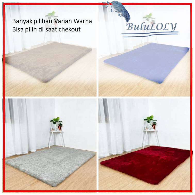 Karpet Bulu Tebal 2,5 Cm uk 200x150 Lembut Tebal Anti Rontok Tikar