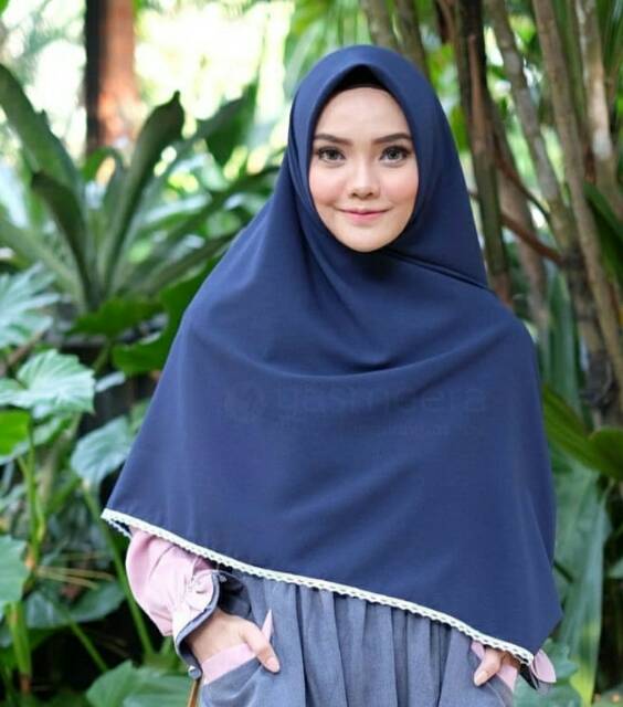 HIJAB JILBAB INSTAN SEGIEMPAT RENDA CANTIK