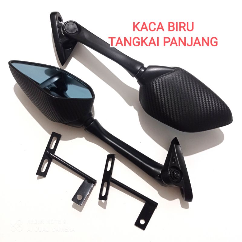 SPION NMAX R25 TANGKAI PANJANG & PENDEK KACA BIRU-1