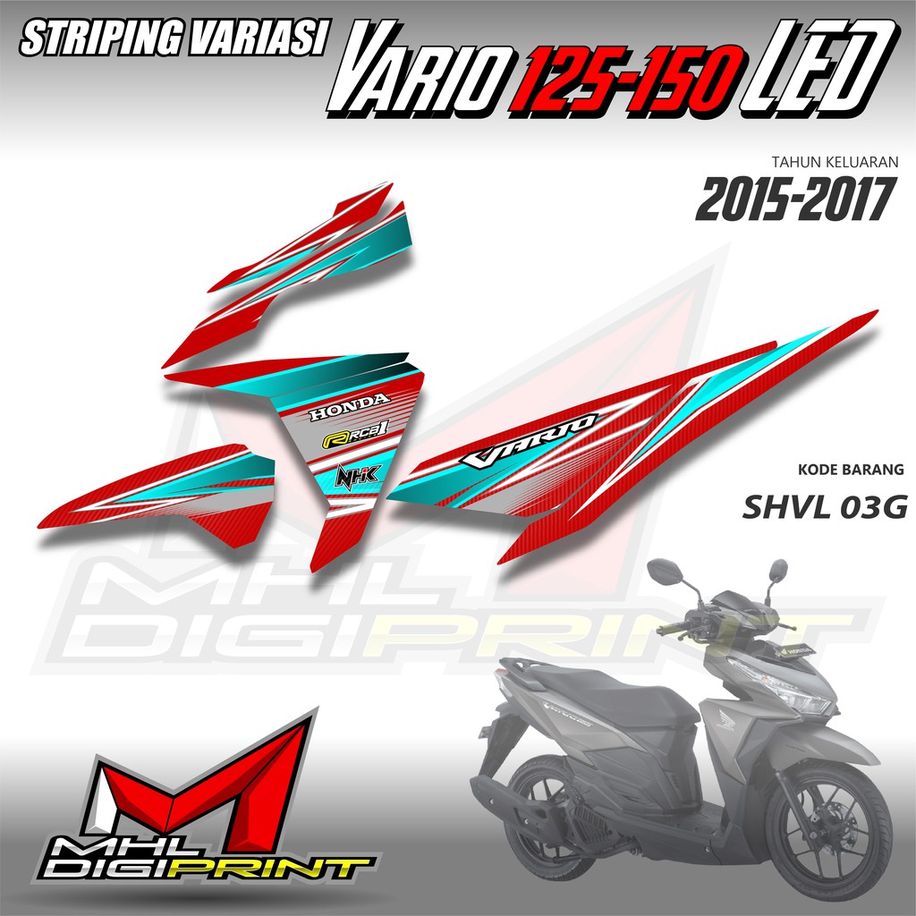 STRIPING VARIASI HONDA VARIO 125 &amp; 150 -  STIKER VARIO 125 &amp; 150 LED - SHVL 03