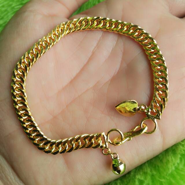 GELANG RANTAI LAPIS EMAS