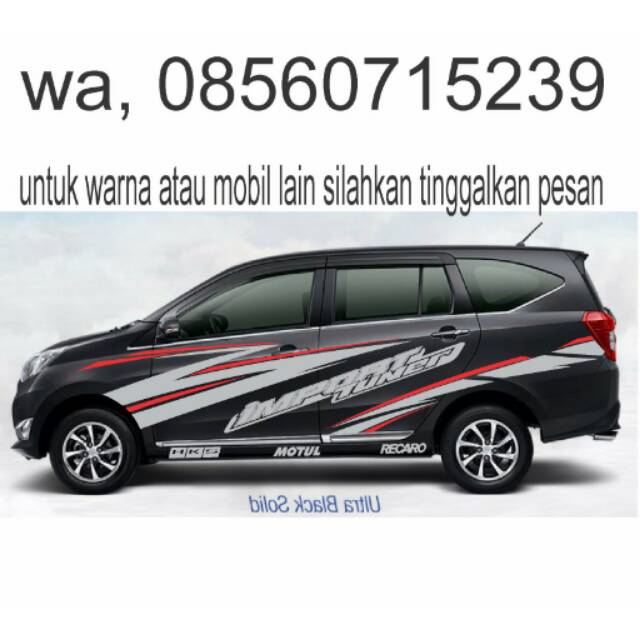 Stiker Mobil Sigra Hitam Shopee Indonesia