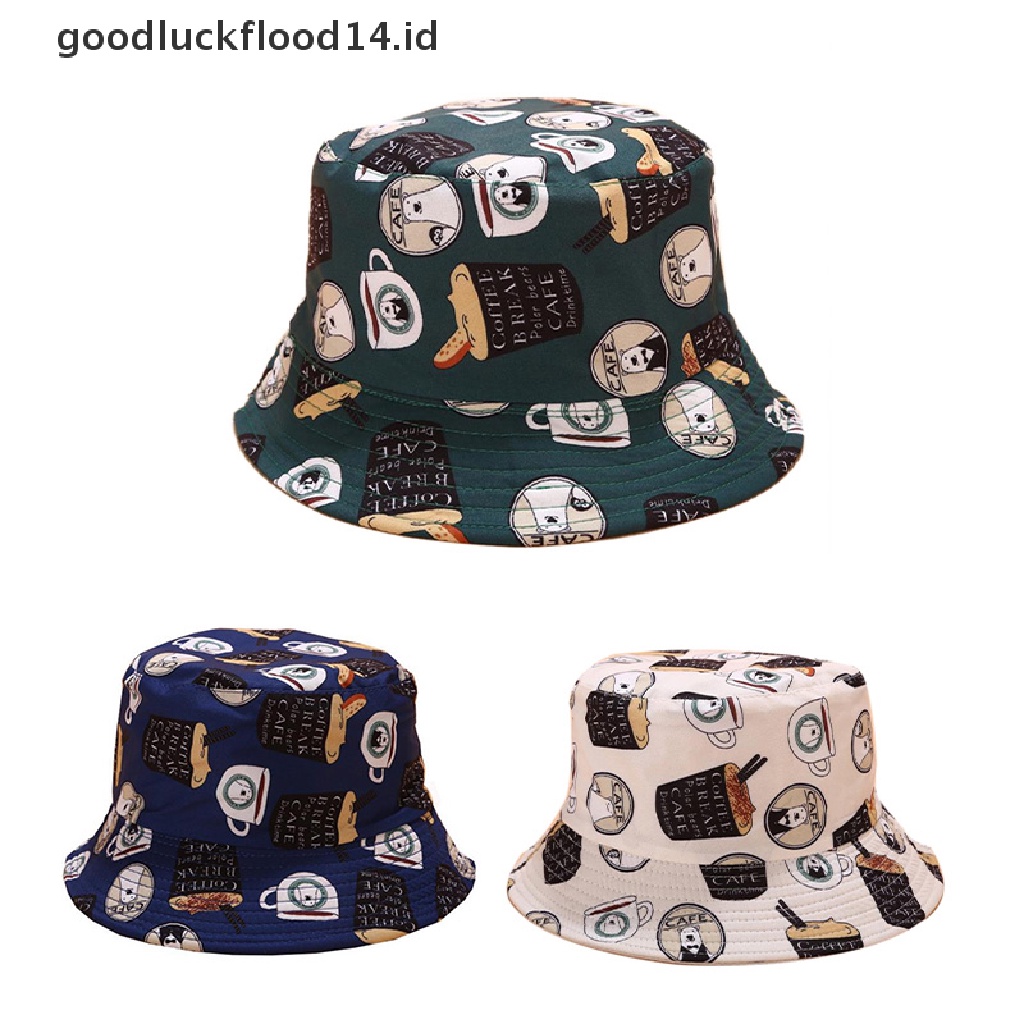 [OOID] 2019 Double Side Printed Animal Bucket Hat Fisherman Outdoor Travel Sun Cap New ID