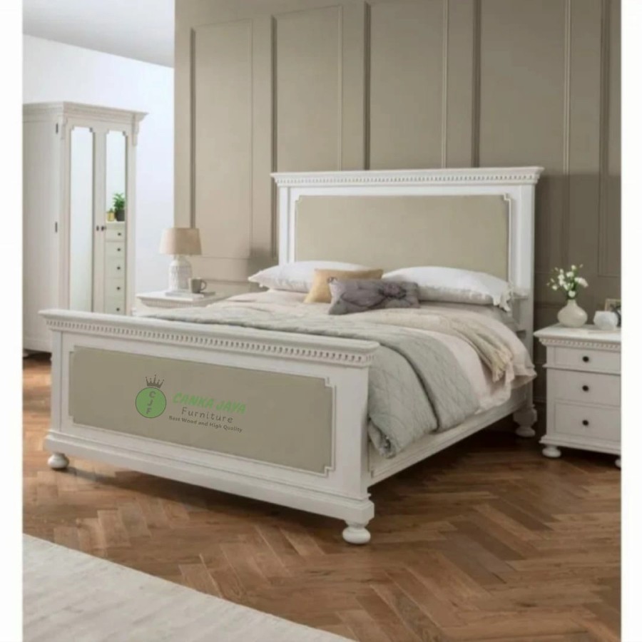 CANKA - Dipan Tempat Tidur Minimalis Murah 180x200 Bakersfield (Putih)