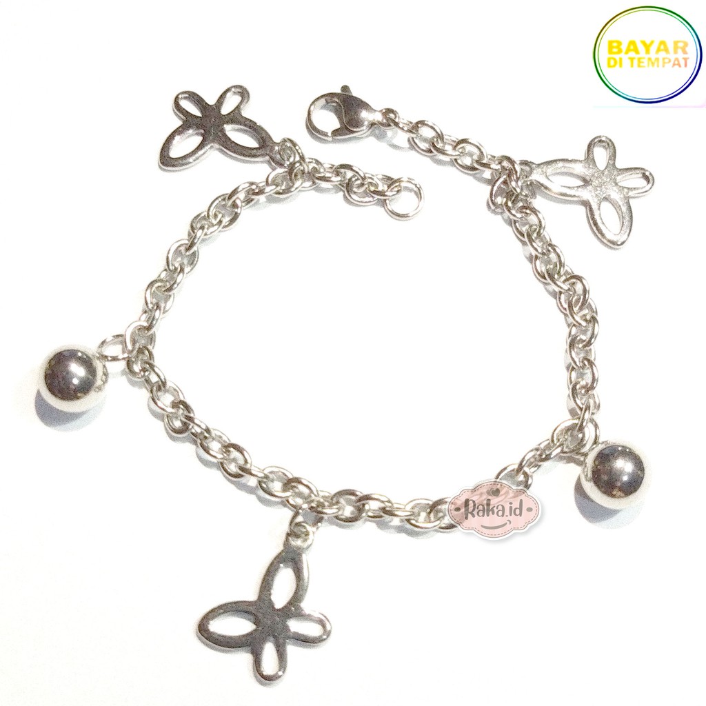 Raka Acc - Gelang Tangan Gelang Wanita Mickey Kupu Kupu Besar Perhiasan Wanita Menawan 399 400