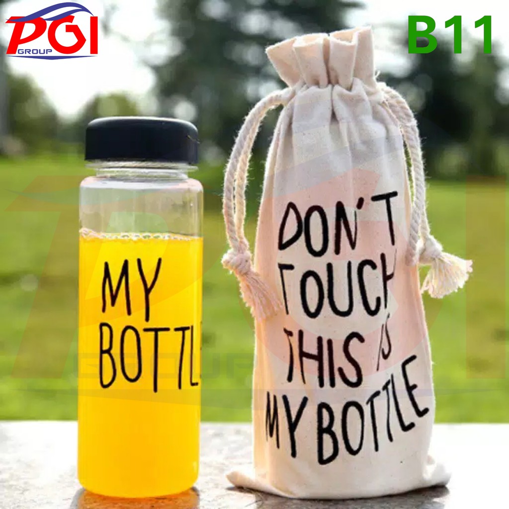 B ( B11 ) MY BOTTLE TRANSPARAN / BOTOL MINUM / FREE SARUNG BOTOL / KWALITAS TERBAIK / TAHAN PECAH