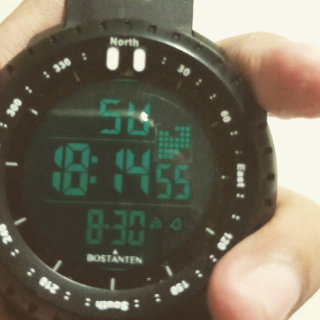 Bostanten Sport Digital Jam Tangan Pria - Black [Original/ 2082K]