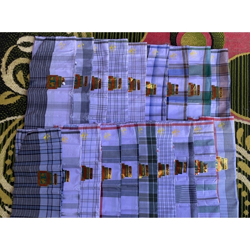 SARUNG CAP AYAM 2 PUTIH ORI made in india TERLENGKAP