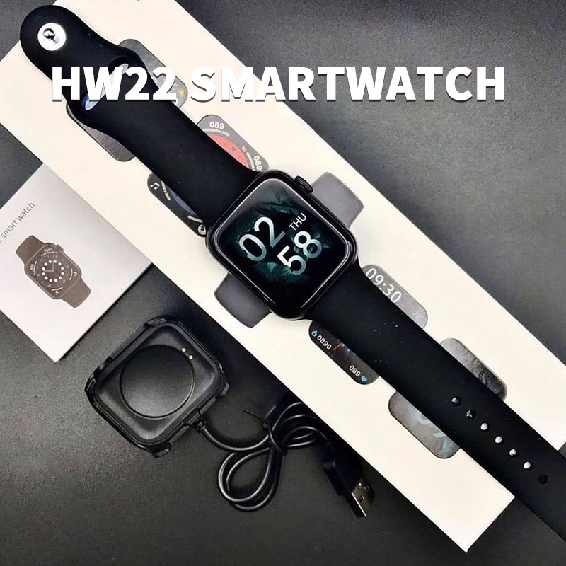 Garansi ❤️ IWO 13 HW22 Jam Tangan Pria dan Wanita Smartwatch 1.7 inch Original Full HD Screen Series 7 iWatch Custom wallpaper Bluetooth Call IP67 Waterproof Long Standby Watches Heart Rate Monitor Fitness GPS Tracker