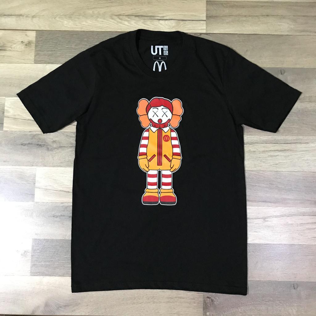 KAOS UNIQLO x KAWS (SUMMER UT GRAPHIC BLACK) - 100% COTTON - TERLARIS-SUMMER UT X MCDONALD