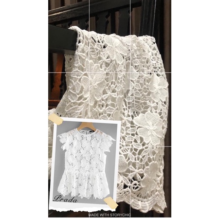Kain Brukat Prada Meteran/ Brokat Prada (Okki)/ Brocade Prada/ Brukat Okki