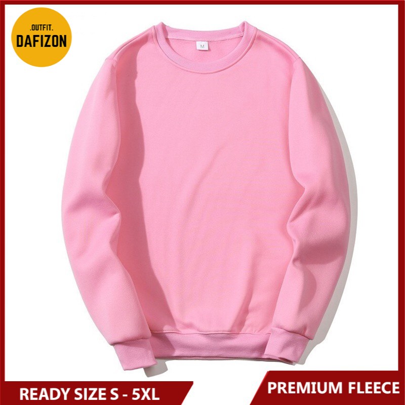 Sweater Polos Wanita Pria Hoodie Hudie Hoodi Premium Distro gramasi 250gsm warna MERAH MUDA/PINK