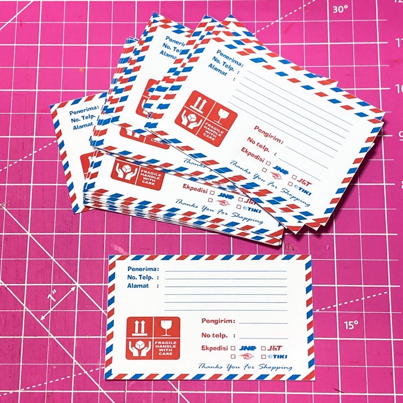 

[JINNI] 100pcs Label pengiriman HVS 8cm x 10cm | BACA DESKRIPSI PRODUK