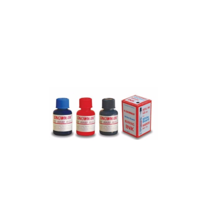 

Snowman Refil Ink White Board Marker Hitam, Merah, Biru