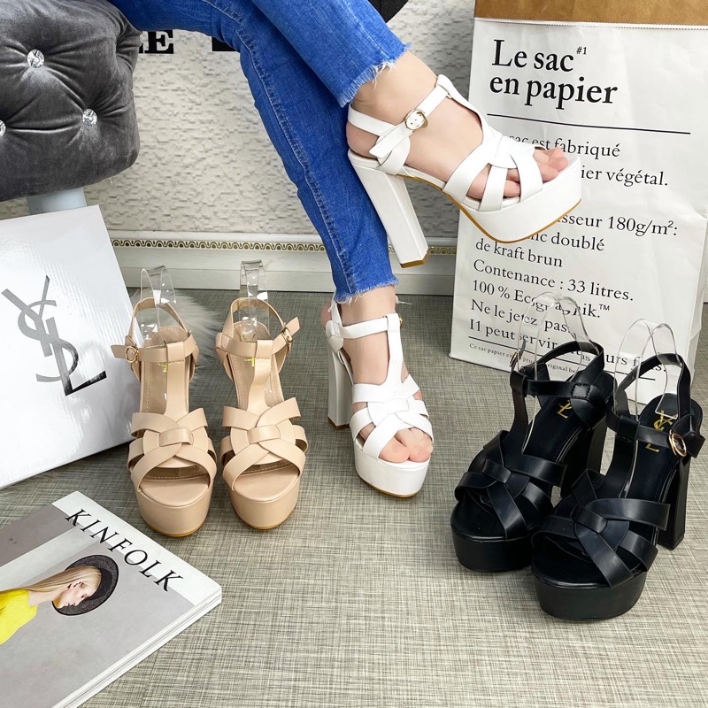 Heels ysl06 wanita import realpict