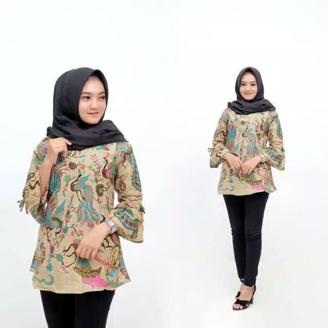 COD - LATANZA STORE - BAJU BATIK WANITA BATIK  PEKALONGAN - ATASAN BLOUSE BATIK CEWEK ATASAN BATIK T