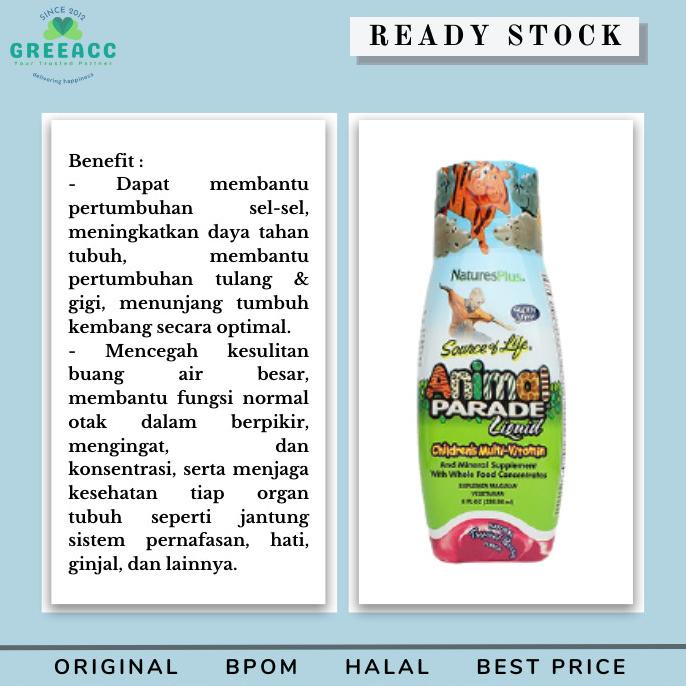 Nature's Plus Animal Parade Liquid Natures 8oz BPOM Nutrisi Anak Lc