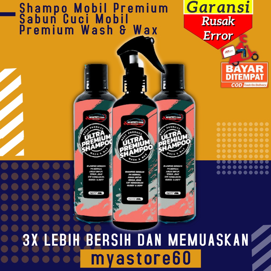 Sabun Sampo Shampo Mobil Premium Dempul Sabun Cuci Mobil Motor Premium Wash &amp; Wax Banyak Busa