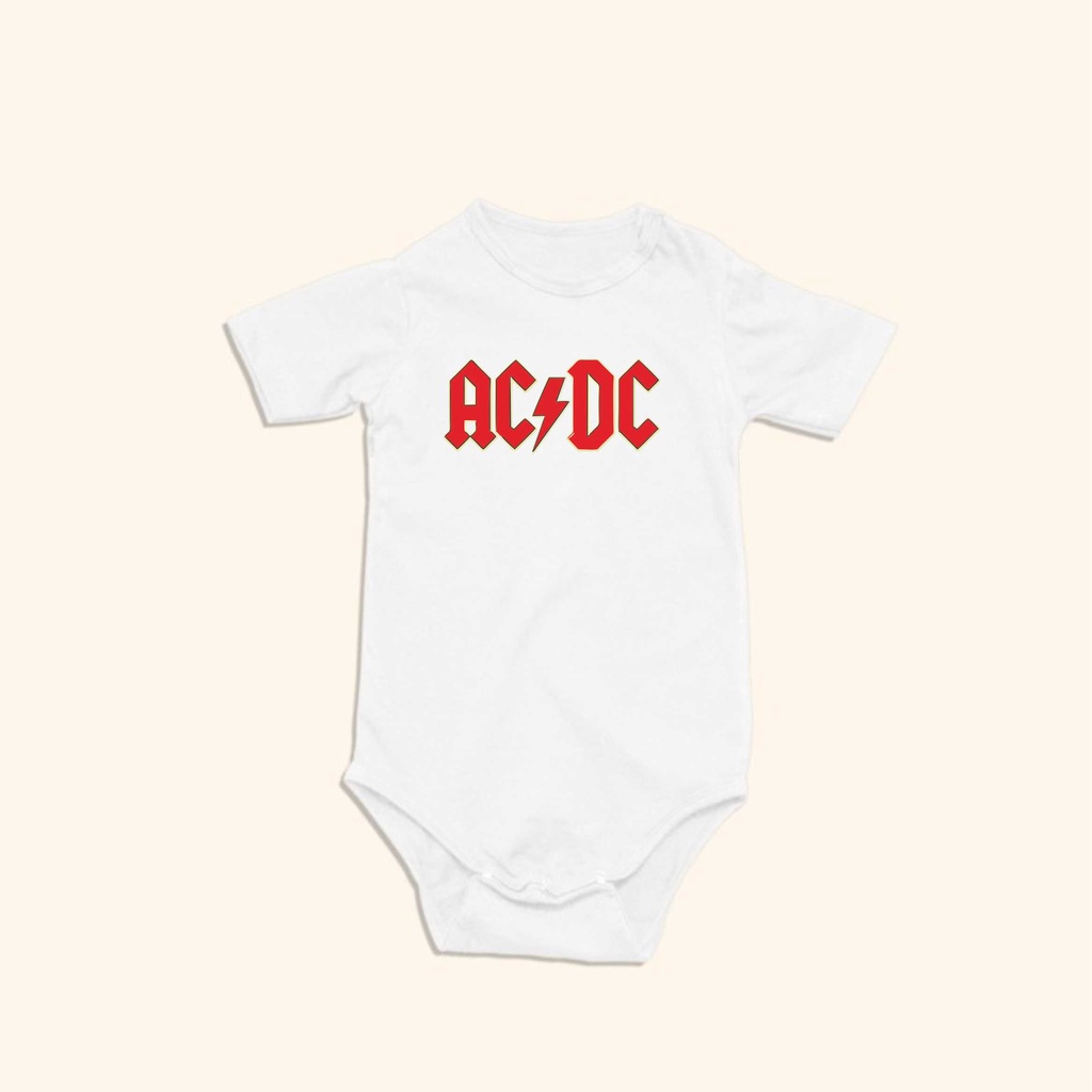 Jumper Anak Bayi / Romper  Band ACDC Usia 0 sd 12 Bulan