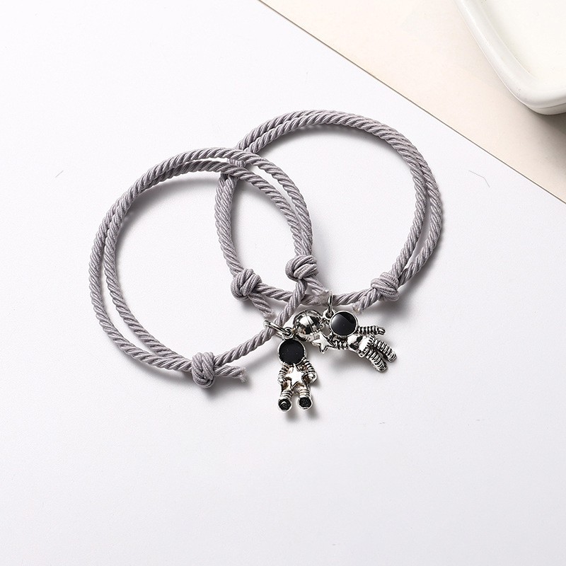 2 Pcs Gelang Magnet Couple Gelang etnik bead Tali Attract Braided Bracelet untuk Pasangan-18